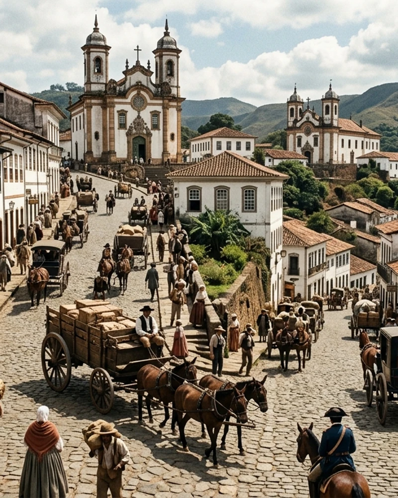 Página de abertura de cidade no livro Cidades Históricas de Minas Gerais